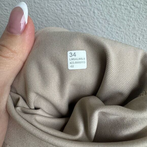 Lululemon ABC Pant Slim *Warpstreme 30” Tan Linen Casual Work Size 34 Rip Tag - Picture 6 of 6